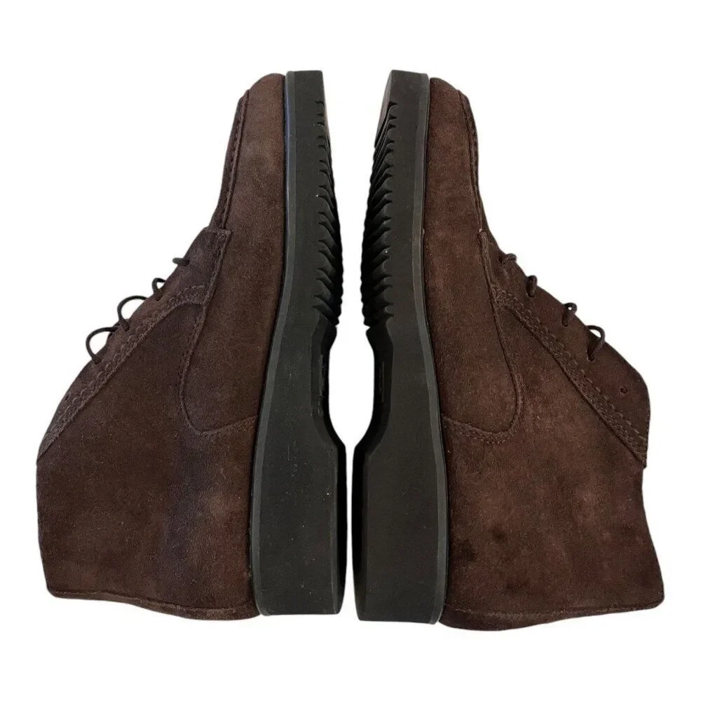 DannexX Vintage Mens D-Chili Leather Upper Brown Suede Lace-Up Boots Size 10M